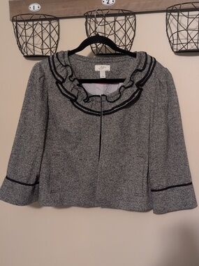 LOFT Women's Tweed Wool/Silk Blend Jacket/Blazer